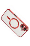 Mey İthalat®   iPhone 16 Kılıf Kross Magneticsafe Kapak - Kırmızı