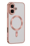 Mey İthalat®   iPhone 16 Kılıf Kross Magneticsafe Kapak - Rose