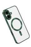 Mey İthalat®   iPhone 16 Kılıf Kross Magneticsafe Kapak - Koyu Yeşil