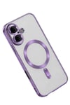 Mey İthalat®   iPhone 16 Kılıf Kross Magneticsafe Kapak - Mor