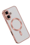 Mey İthalat®   iPhone 16 Kılıf Kross Magneticsafe Kapak - Rose