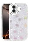 Mey İthalat®   iPhone 16 Lumi Desenli Kapak - Beyaz