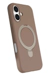 Mey İthalat®   iPhone 16 Plus Regal Magsafe Standlı Kapak - Çöl Titanyum