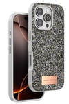 Mey İthalat®   iPhone 16 Pro Bright Simli Kapak - Gümüş