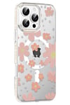 Mey İthalat®   iPhone 16 Pro Floral Magsafe Kapak - Pembe