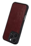 Mey İthalat®   iPhone 16 Pro Max Kılıf Aras Deri Kapak - Bordo