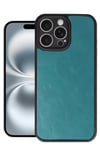 Mey İthalat®   iPhone 16 Pro Max Kılıf Aras Deri Kapak - Açık Yeşil