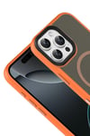 Mey İthalat®   iPhone 16 Pro Max Megane Magsafe Kapak - Turuncu