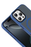 Mey İthalat®   iPhone 16 Pro Max Megane Magsafe Kapak - Lacivert