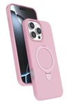 Mey İthalat®   iPhone 16 Pro Max Regal Magsafe Standlı Kapak - Açık Pembe