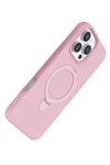 Mey İthalat®   iPhone 16 Pro Regal Magsafe Standlı Kapak - Açık Pembe
