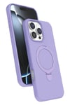 Mey İthalat®   iPhone 16 Pro Regal Magsafe Standlı Kapak - Lila
