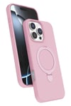 Mey İthalat®   iPhone 16 Pro Regal Magsafe Standlı Kapak - Açık Pembe