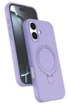 Mey İthalat®   iPhone 16 Regal Magsafe Standlı Kapak - Lila