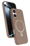 Mey İthalat®   iPhone 16 Regal Magsafe Standlı Kapak - Çöl Titanyum