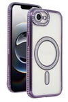 Mey İthalat®   iPhone 16E Joke Simli Magneticsafe Kılıf - Derin Mor