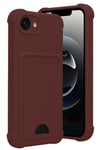 Mey İthalat®   iPhone 16E Kelvin Kartvizitli Silikon - Bordo