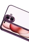 Mey İthalat®   iPhone 17  Lensli Silikon - Açık Mor