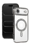 Mey İthalat®   iPhone 17 Air Joke Simli Magneticsafe Kılıf - Gümüş