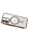 Mey İthalat®   iPhone 17 Joke Simli Magneticsafe Kılıf - Gold