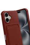 Mey İthalat®   iPhone 17 Kelvin Kartvizitli Silikon - Bordo
