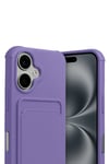 Mey İthalat®   iPhone 17 Kelvin Kartvizitli Silikon - Lila