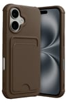 Mey İthalat®   iPhone 17 Kelvin Kartvizitli Silikon - Kahverengi