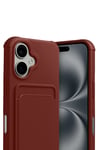 Mey İthalat®   iPhone 17 Kelvin Kartvizitli Silikon - Bordo