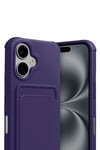 Mey İthalat®   iPhone 17 Kelvin Kartvizitli Silikon - Derin Mor