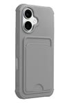 Mey İthalat®   iPhone 17 Kelvin Kartvizitli Silikon - Gri