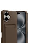 Mey İthalat®   iPhone 17 Kelvin Kartvizitli Silikon - Kahverengi