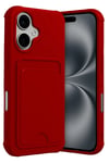 Mey İthalat®   iPhone 17 Kelvin Kartvizitli Silikon - Kırmızı