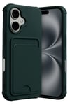 Mey İthalat®   iPhone 17 Kelvin Kartvizitli Silikon - Koyu Yeşil