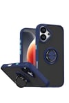 Mey İthalat®   iPhone 17 Montreal Yüzüklü Silikon Kapak - Lacivert