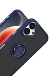 Mey İthalat®   iPhone 17 Montreal Yüzüklü Silikon Kapak - Lacivert