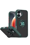 Mey İthalat®   iPhone 17 Montreal Yüzüklü Silikon Kapak - Yeşil