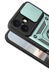 Mey İthalat®   iPhone 17 Pars Lens Yüzüklü Silikon - Yeşil