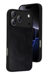 Mey İthalat®   iPhone 17 Pro Aras Deri Kapak - Siyah
