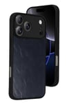 Mey İthalat®   iPhone 17 Pro Aras Deri Kapak - Lacivert