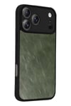 Mey İthalat®   iPhone 17 Pro Aras Deri Kapak - Yeşil