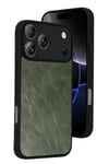Mey İthalat®   iPhone 17 Pro Aras Deri Kapak - Yeşil