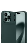 Mey İthalat®   iPhone 17 Pro Auto Focus Karbon Kapak - Koyu Yeşil