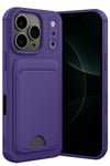 Mey İthalat®   iPhone 17 Pro Kelvin Kartvizitli Silikon - Derin Mor