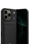 Mey İthalat®   iPhone 17 Pro Kelvin Kartvizitli Silikon - Siyah