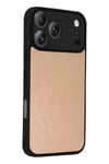 Mey İthalat®   iPhone 17 Pro Max Aras Deri Kapak - Pudra