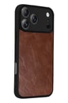 Mey İthalat®   iPhone 17 Pro Max Aras Deri Kapak - Taba