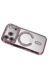 Mey İthalat®   iPhone 17 Pro Max Joke Simli Magneticsafe Kılıf - Pembe