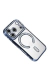 Mey İthalat®   iPhone 17 Pro Max Joke Simli Magneticsafe Kılıf - Mavi