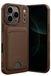 Mey İthalat®   iPhone 17 Pro Max Kelvin Kartvizitli Silikon - Kahverengi