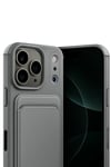 Mey İthalat®   iPhone 17 Pro Max Kelvin Kartvizitli Silikon - Gri